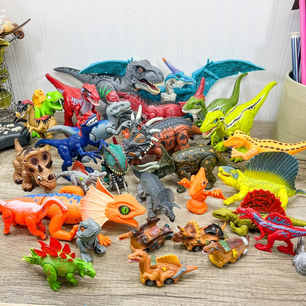 Zuru Robo Alive Smashers Dinosaur Action Figure Lot T-Rex Triceratops